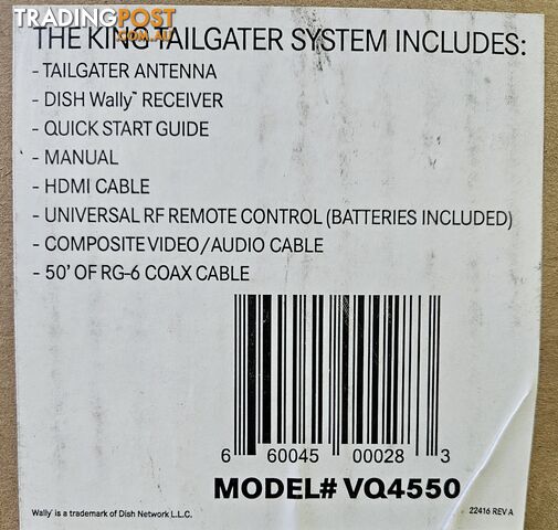 KING Dish Tailgater Portable Automatic Satellite TV System Model VQ4550 - photo 2 of 8