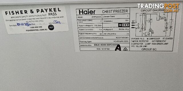 Freezer 519L New Haier chest freezer model HCF524W3 HA - photo 4 of 5