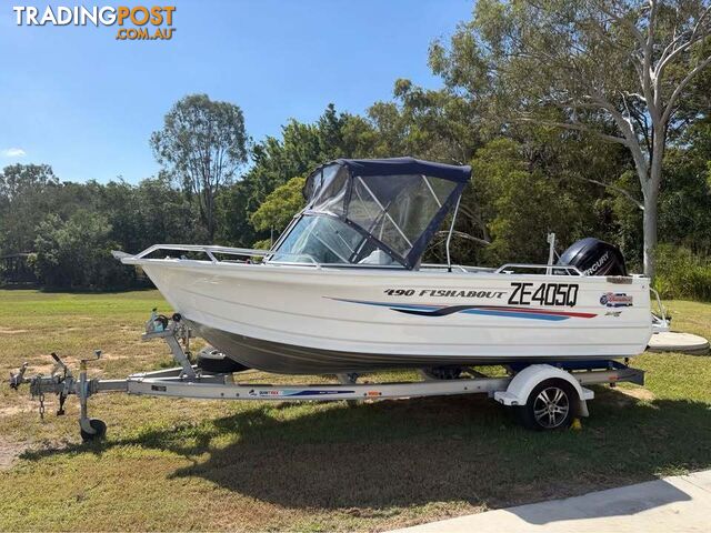Quintrex 2015 Boat 490 FishAbout 75HP Mercury 4 Stroke Motor Runs Like Dream...