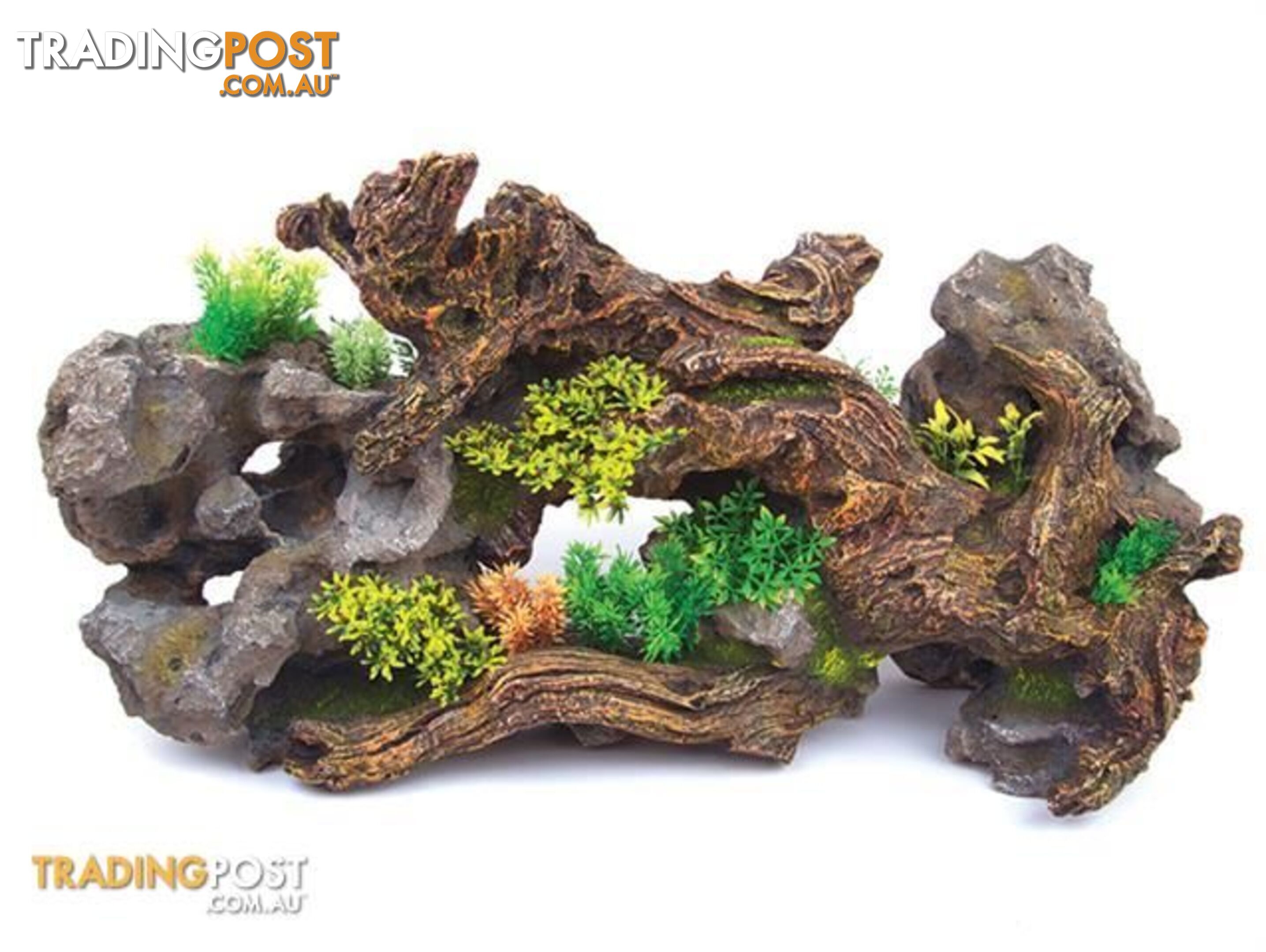 Kazoo Driftwood W/ Rock &amp; Plants - StockCode: S9J4V8