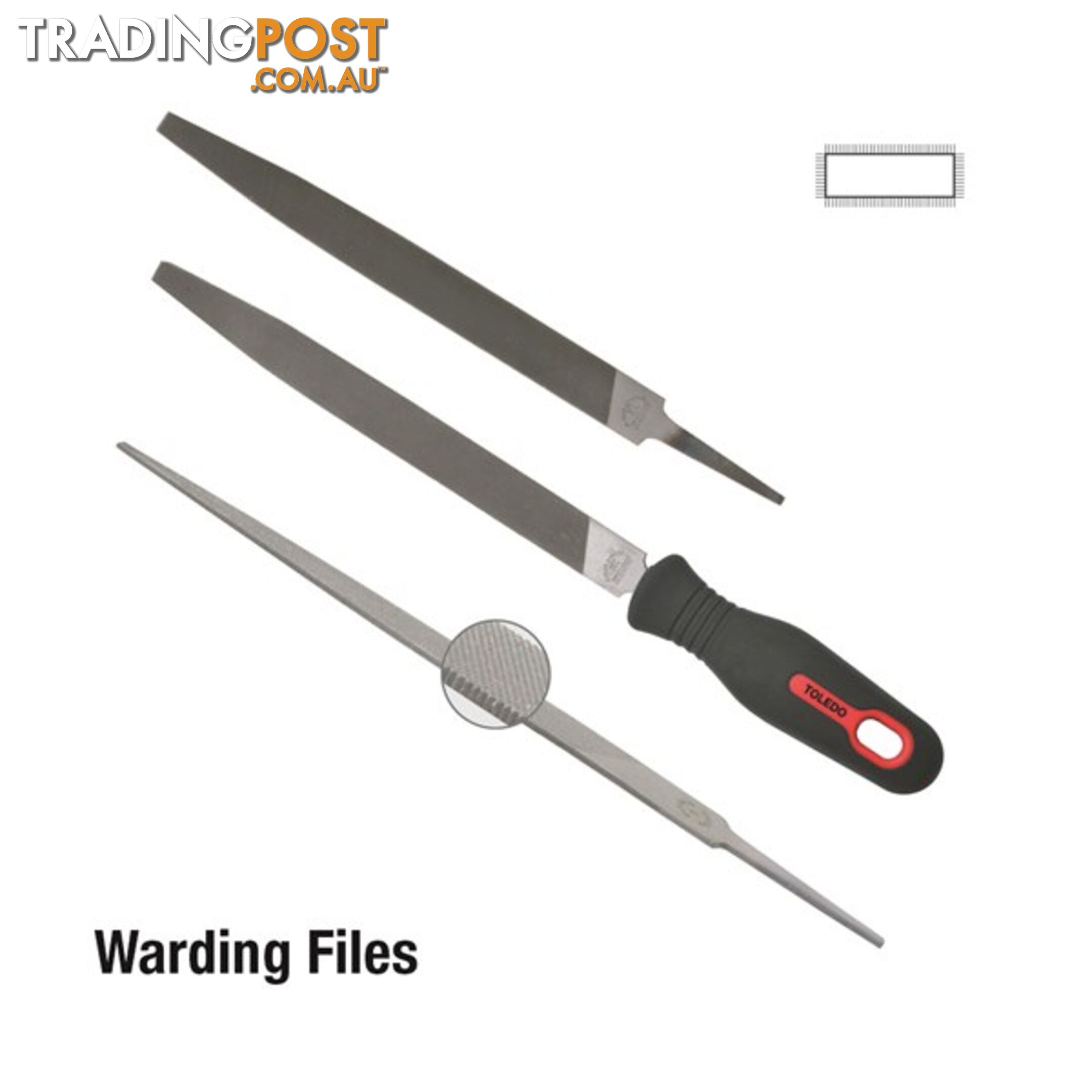 Toledo Warding File Bastard  - 100mm SKU - 04WF01CD