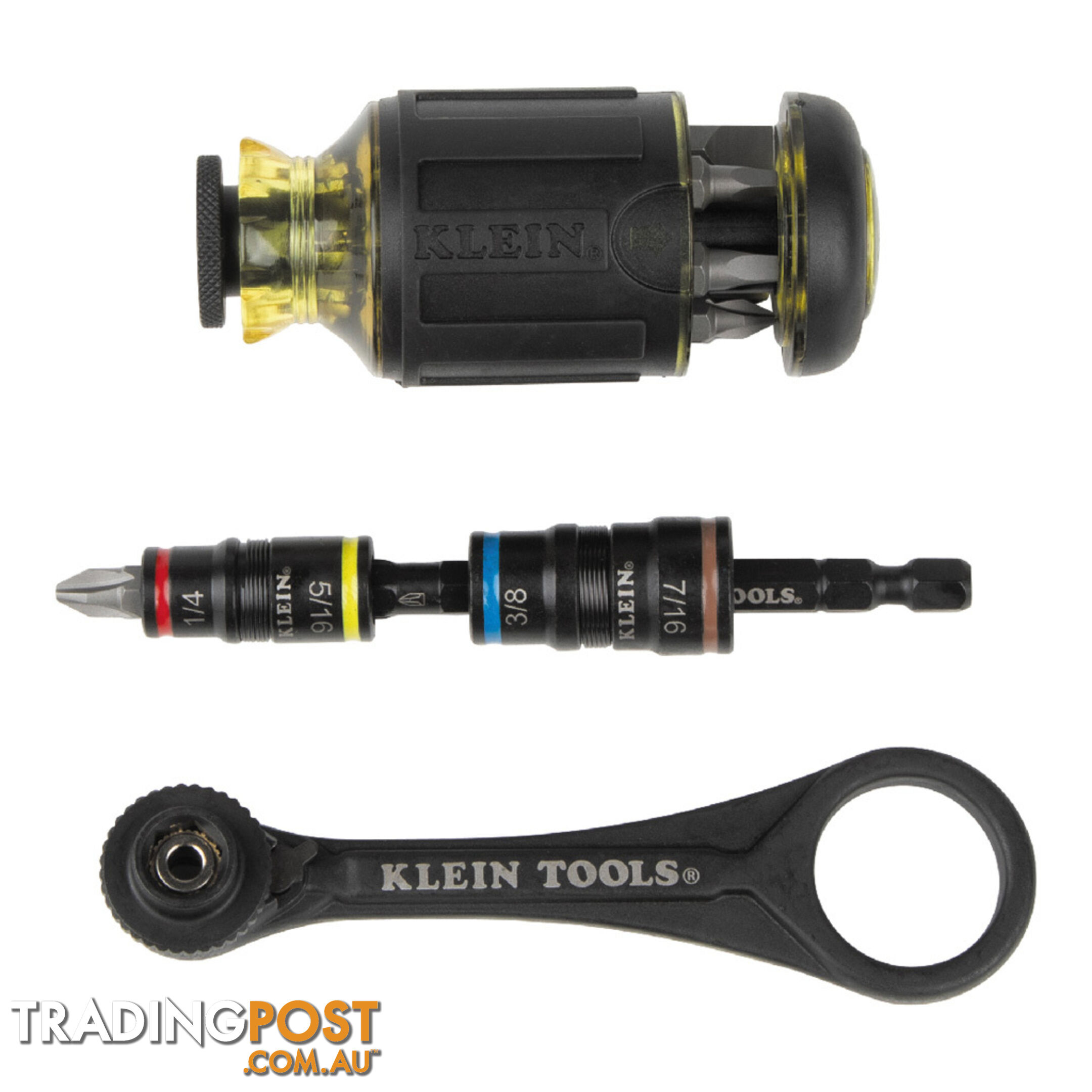 Klein Flip Socket, Mini Ratchet   Multi Bit Driver 3pc Set SKU - 85515HD