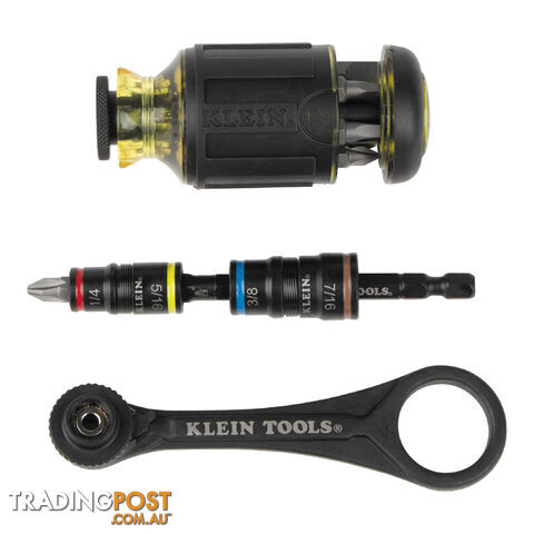 Klein Flip Socket, Mini Ratchet   Multi Bit Driver 3pc Set SKU - 85515HD