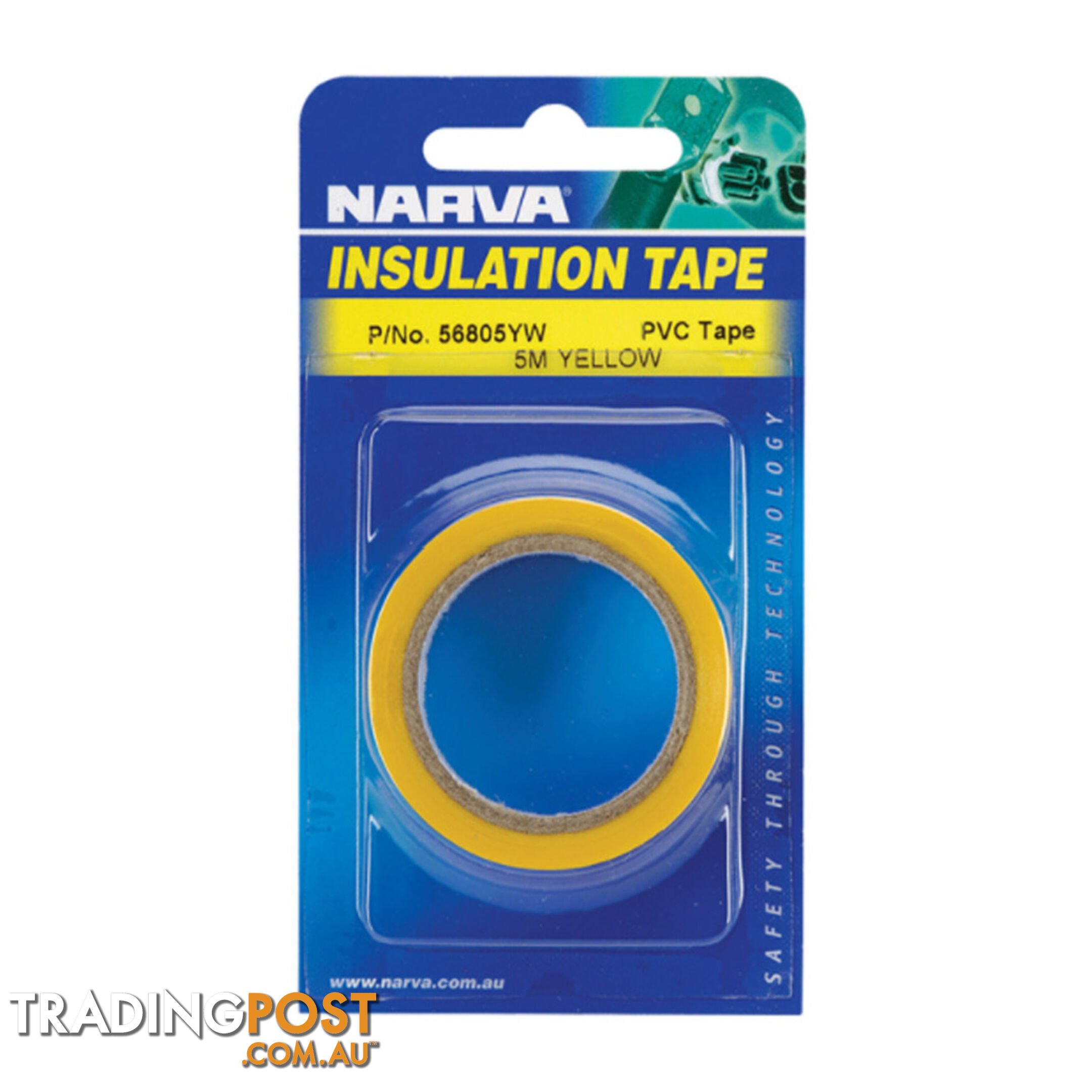 Narva Insulation Tape Yellow 5m x 19mm wide SKU - 56805Y