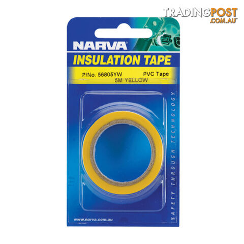 Narva Insulation Tape Yellow 5m x 19mm wide SKU - 56805Y