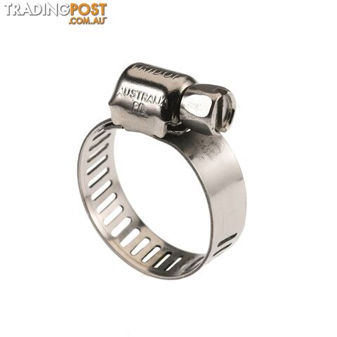 Tridon Full S. Steel Hose Clamp 14mm â 27mm Micro Perforated Band 10pk SKU - MAH010P