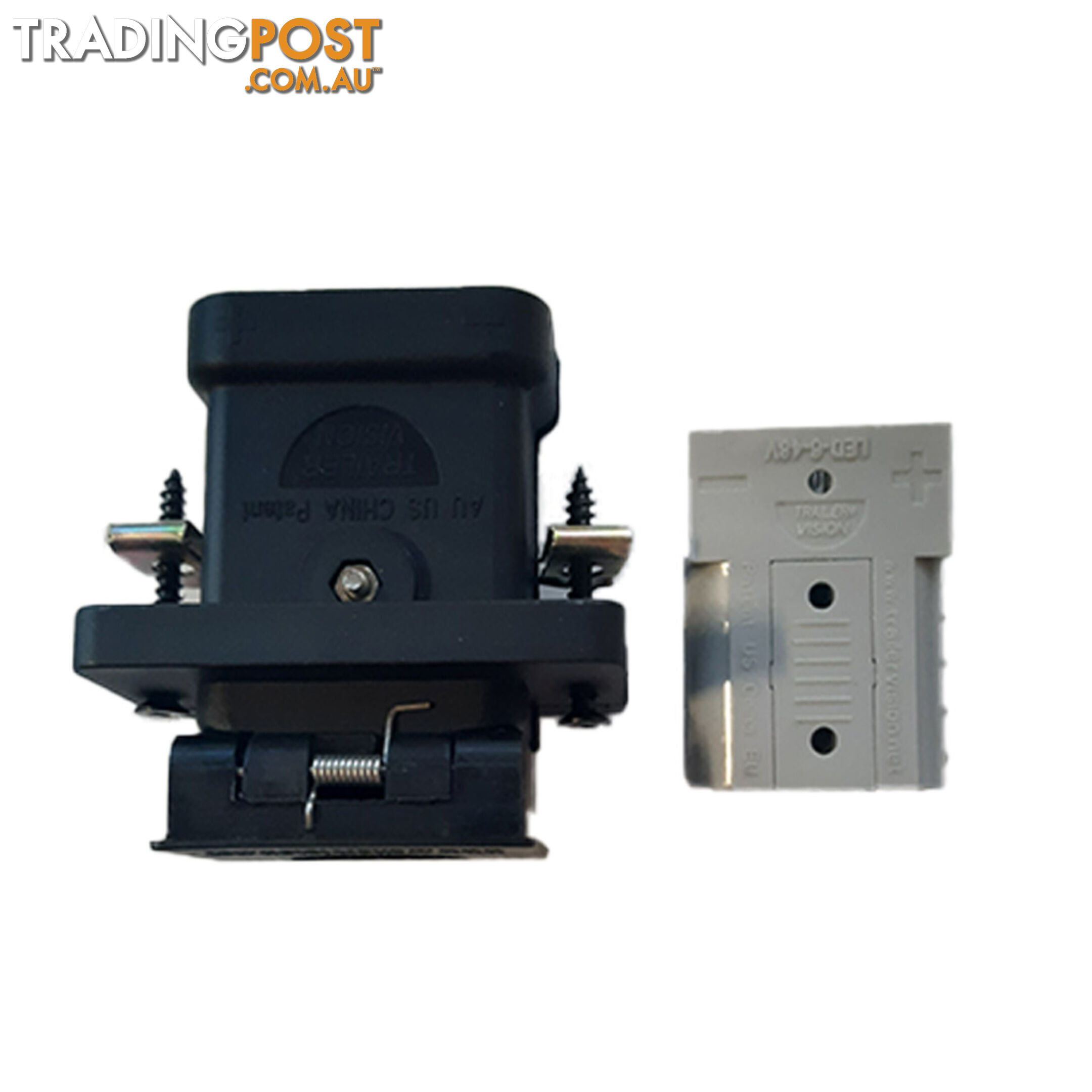 Trailer Vision 50 amp Flush Mount with LED Screw Connector Anderson Plug SKU - TVN-16454-50SC