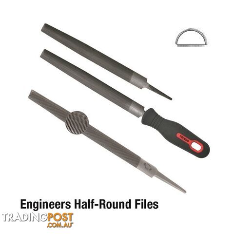 Toledo Half Round File Bastard  - 200mm SKU - 08HR01CD