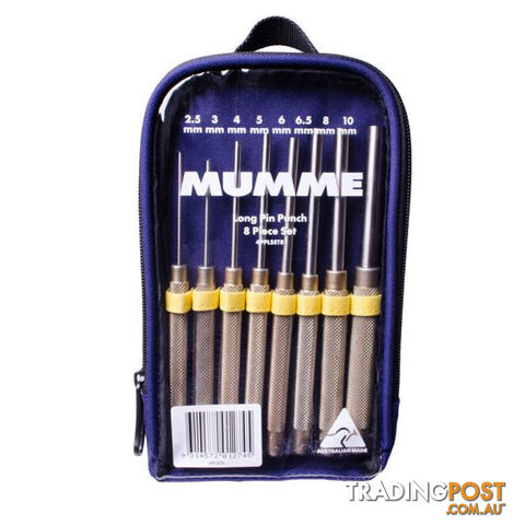 Mumme Tools Long Pin Punch Single or 8pc Set 2.5mm  - 10mm