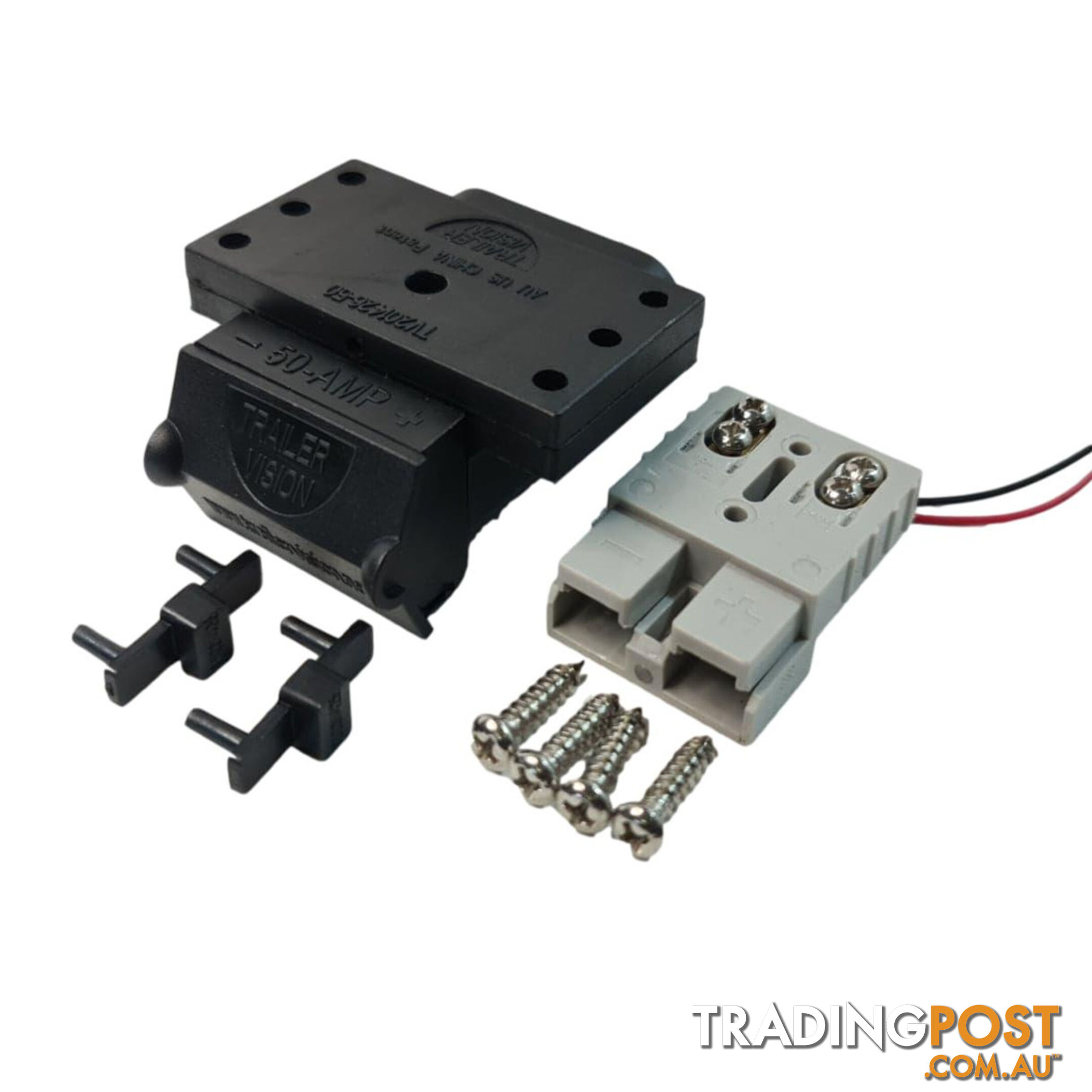 Trailer Vision 50 amp Anderson Plug Top Mount Connector Assembly with Screw Contact Plug SKU - TV-201426-SC