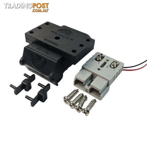 Trailer Vision 50 amp Anderson Plug Top Mount Connector Assembly with Screw Contact Plug SKU - TV-201426-SC