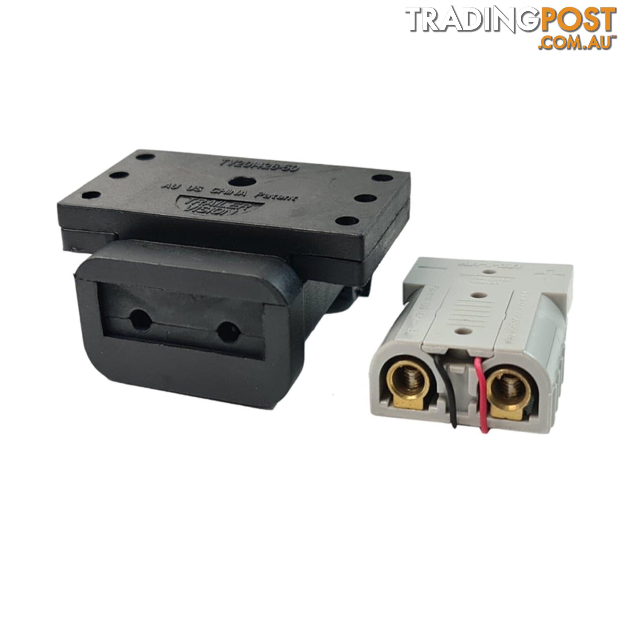 Trailer Vision 50 amp Anderson Plug Top Mount Connector Assembly with Screw Contact Plug SKU - TV-201426-SC