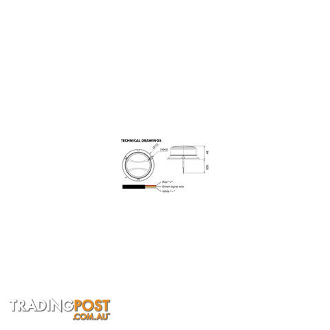 Whitevision Class 1 10-30V LED Low Profile Beacon SAE J845 27W 900Lm SKU - BE300A-ST, BE300A-MG, BE300A-PL