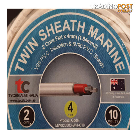 6mm x 10m Tinned Dual Core Wire Automotive and Marine Use TYCAB Australian Wire SKU - 6mmx10mTinned