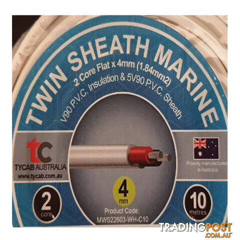 6mm x 10m Tinned Dual Core Wire Automotive and Marine Use TYCAB Australian Wire SKU - 6mmx10mTinned