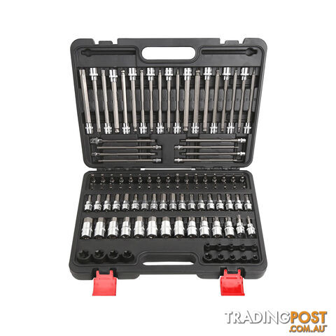 Pk Tools Bits Socket Set Long, Short Hex, Tamper   E-Star  - 107pc SKU - PT11960