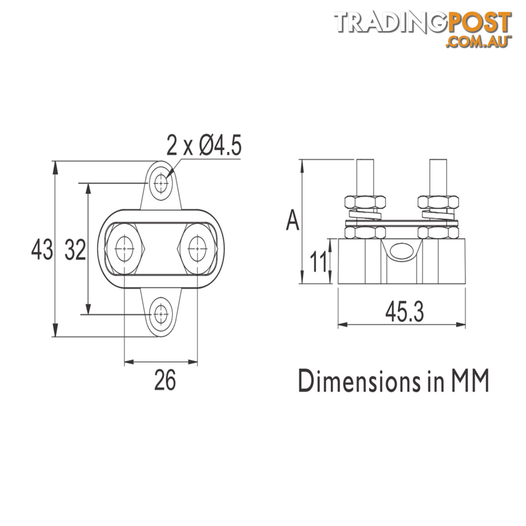 Bussman Junction Box Double Pole with 80a Link