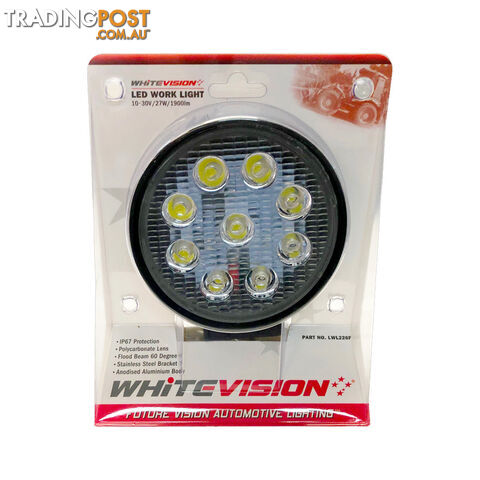 Whitevision LED Work Light 27W Flood Beam 9-30V 1800Lm SKU - LWL229F