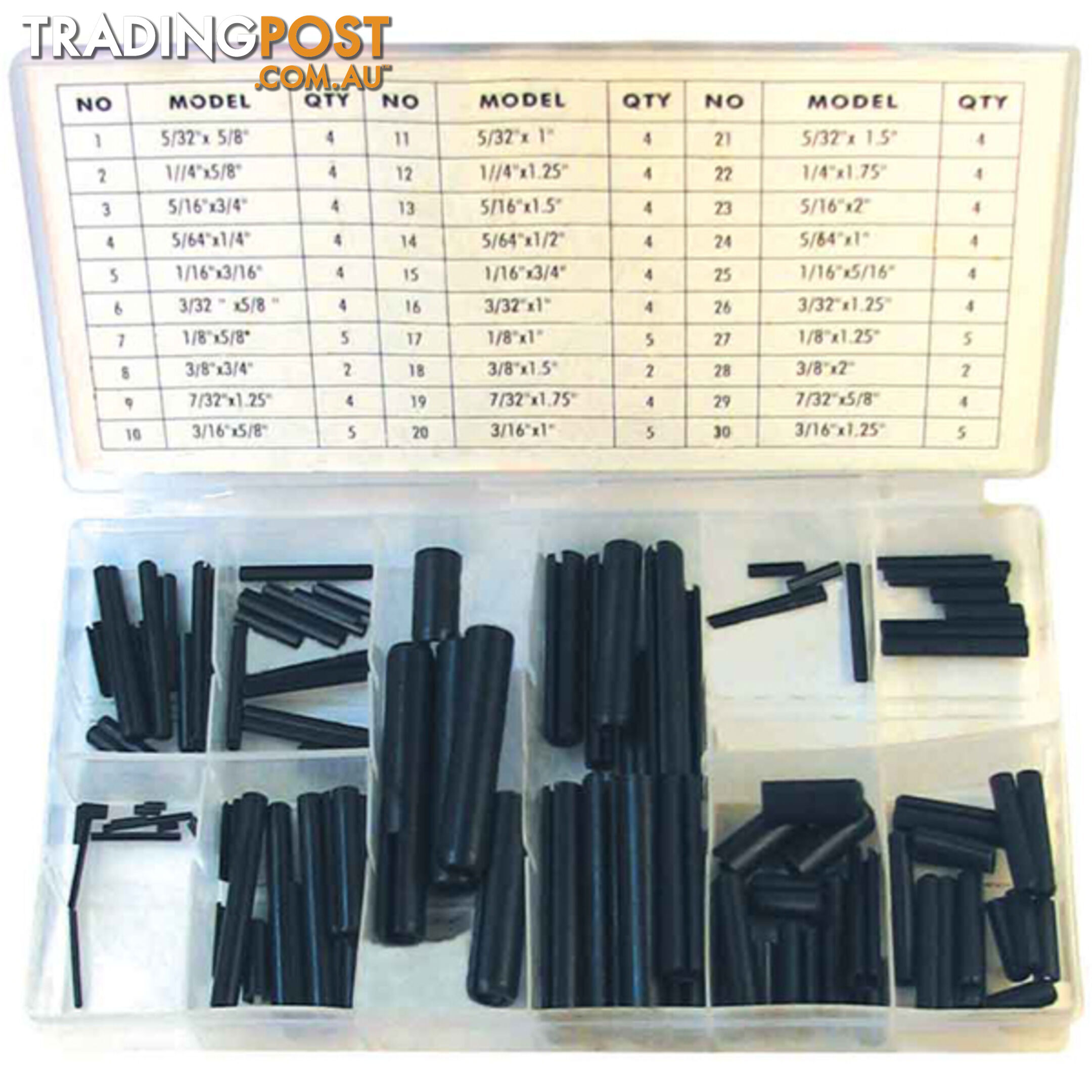 Roll Pin Assortment Kit 120pc SKU - RG2807