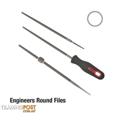 Toledo Round File Bastard  - 200mm SKU - 08RD01CD