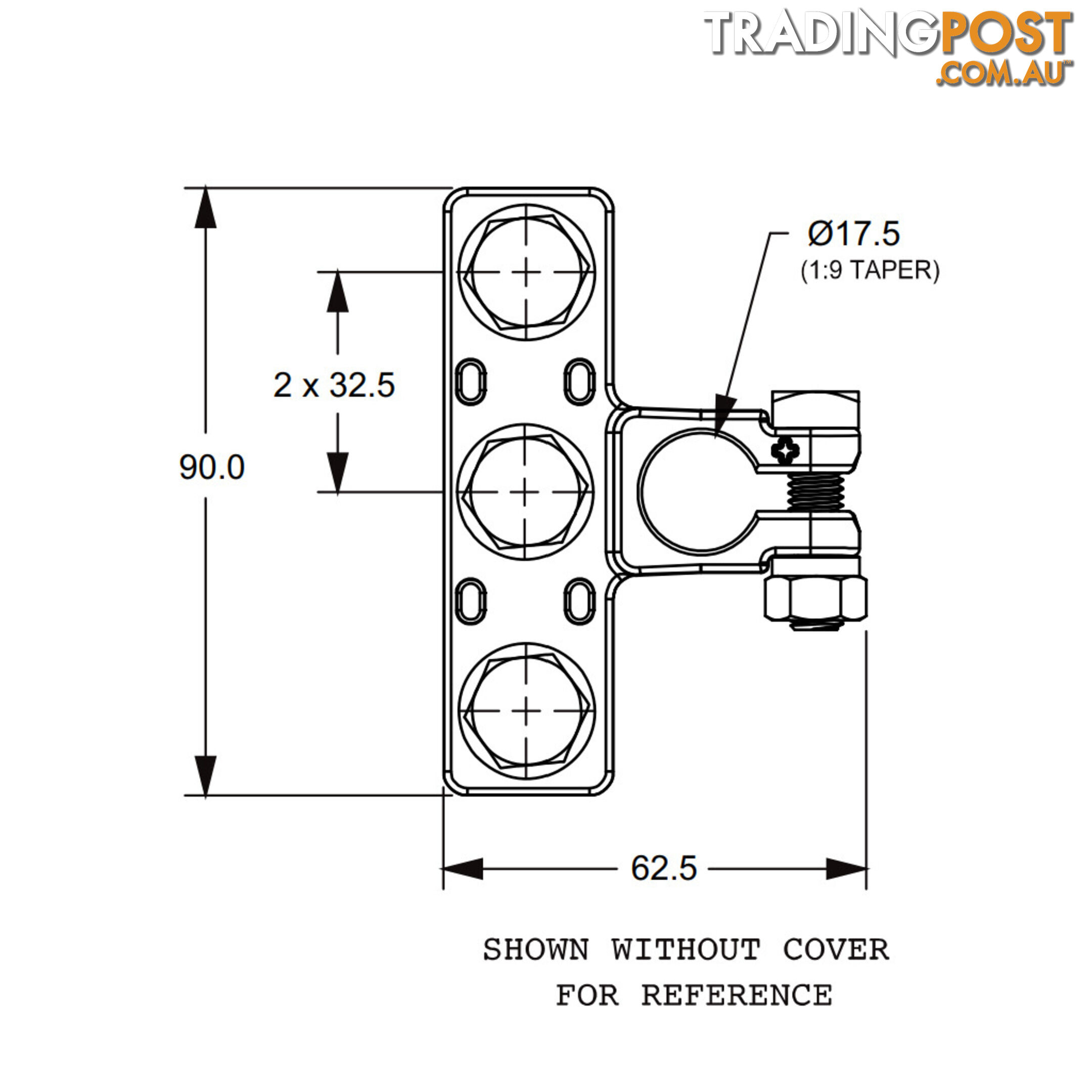 Littlefuse ZCase 3 Way Bussed Fuse Bar Holder with Cover SKU - 0FHZ00853-BX