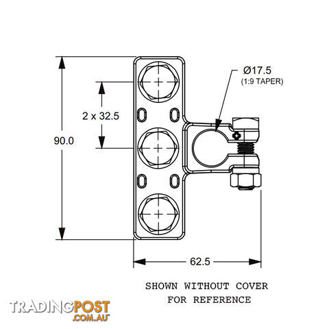 Littlefuse ZCase 3 Way Bussed Fuse Bar Holder with Cover SKU - 0FHZ00853-BX