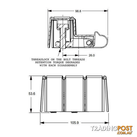 Littlefuse ZCase 3 Way Bussed Fuse Bar Holder with Cover SKU - 0FHZ00853-BX