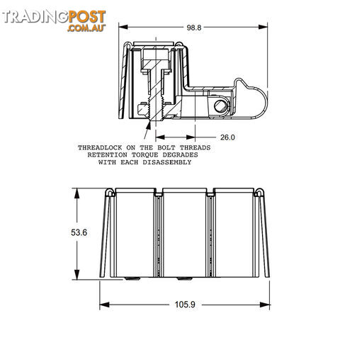 Littlefuse ZCase 3 Way Bussed Fuse Bar Holder with Cover SKU - 0FHZ00853-BX