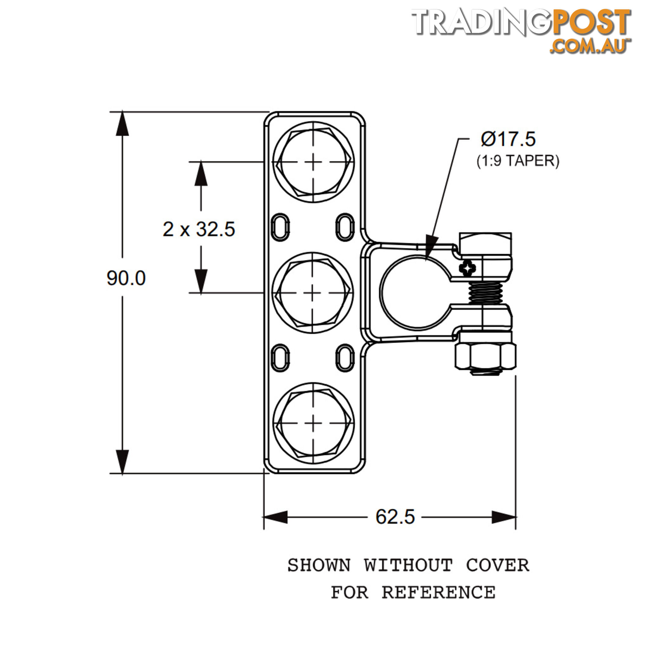 Littlefuse ZCase 3 Way Bussed Fuse Bar Holder with Cover SKU - 0FHZ00853-BX