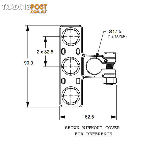 Littlefuse ZCase 3 Way Bussed Fuse Bar Holder with Cover SKU - 0FHZ00853-BX