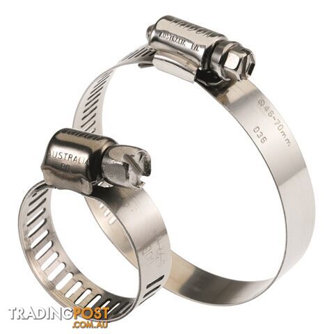 Tridon Full 316 S. Steel Hose Clamp 40mm â 64mm 10pk SKU - H316-032P