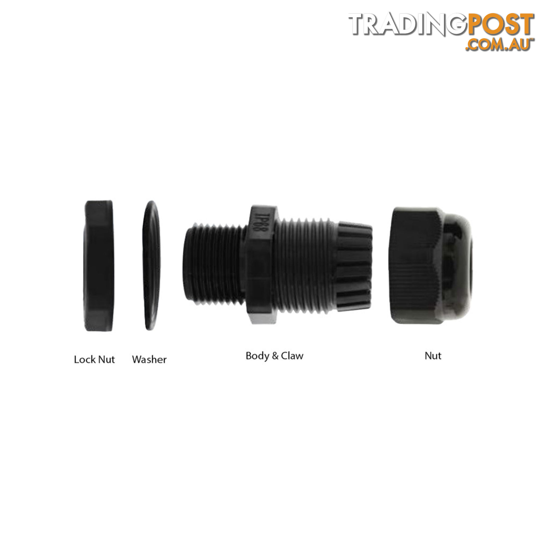 Alco Cable Gland M12  - M75 Black