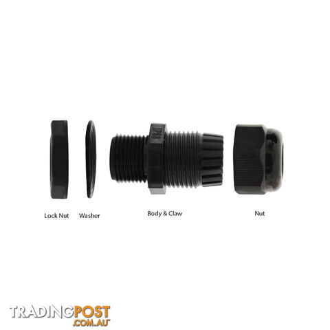 Alco Cable Gland M12  - M75 Black