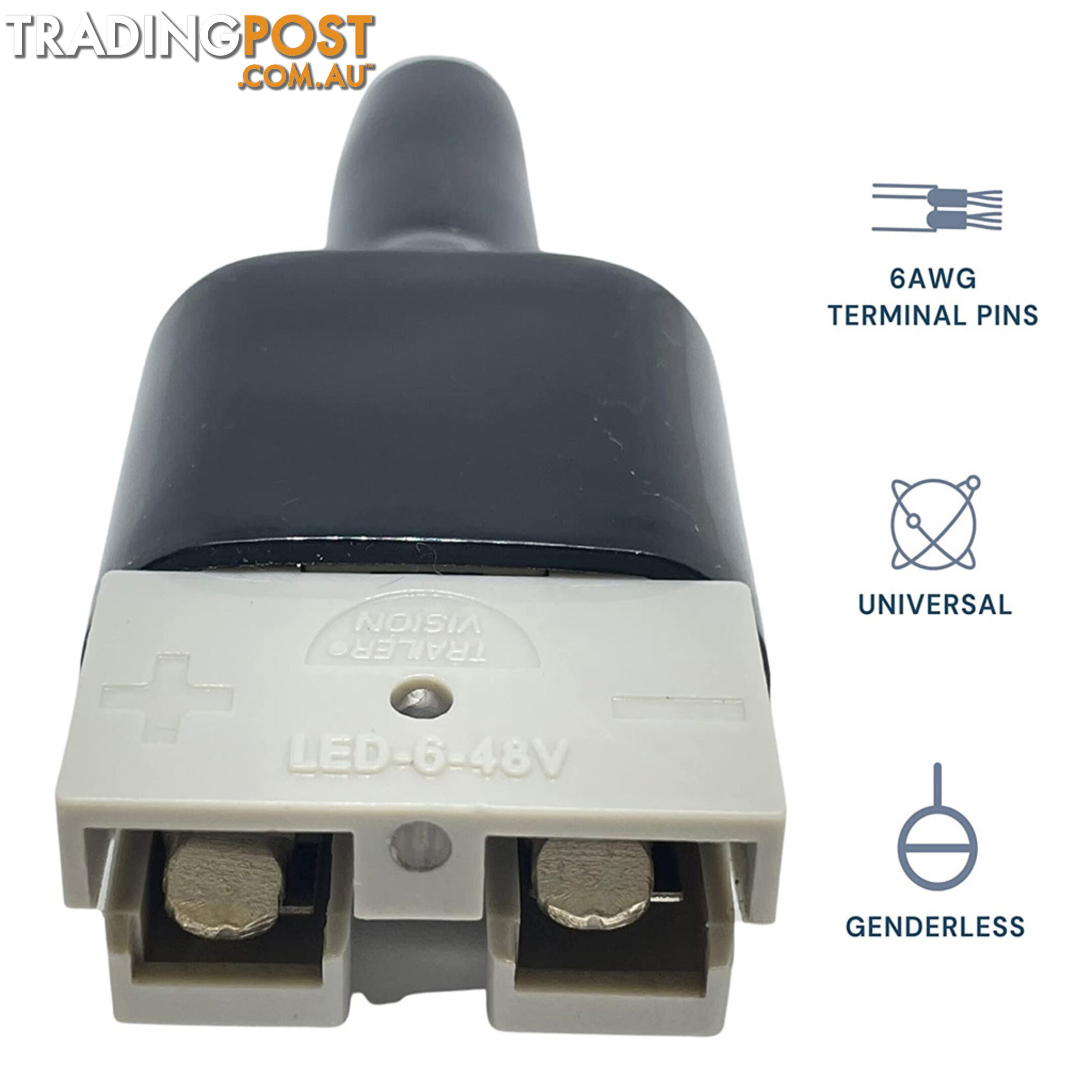 50a Anderson Style Connector and Boot No Crimp / Solder 2pc Pack SKU - TV-50APCG