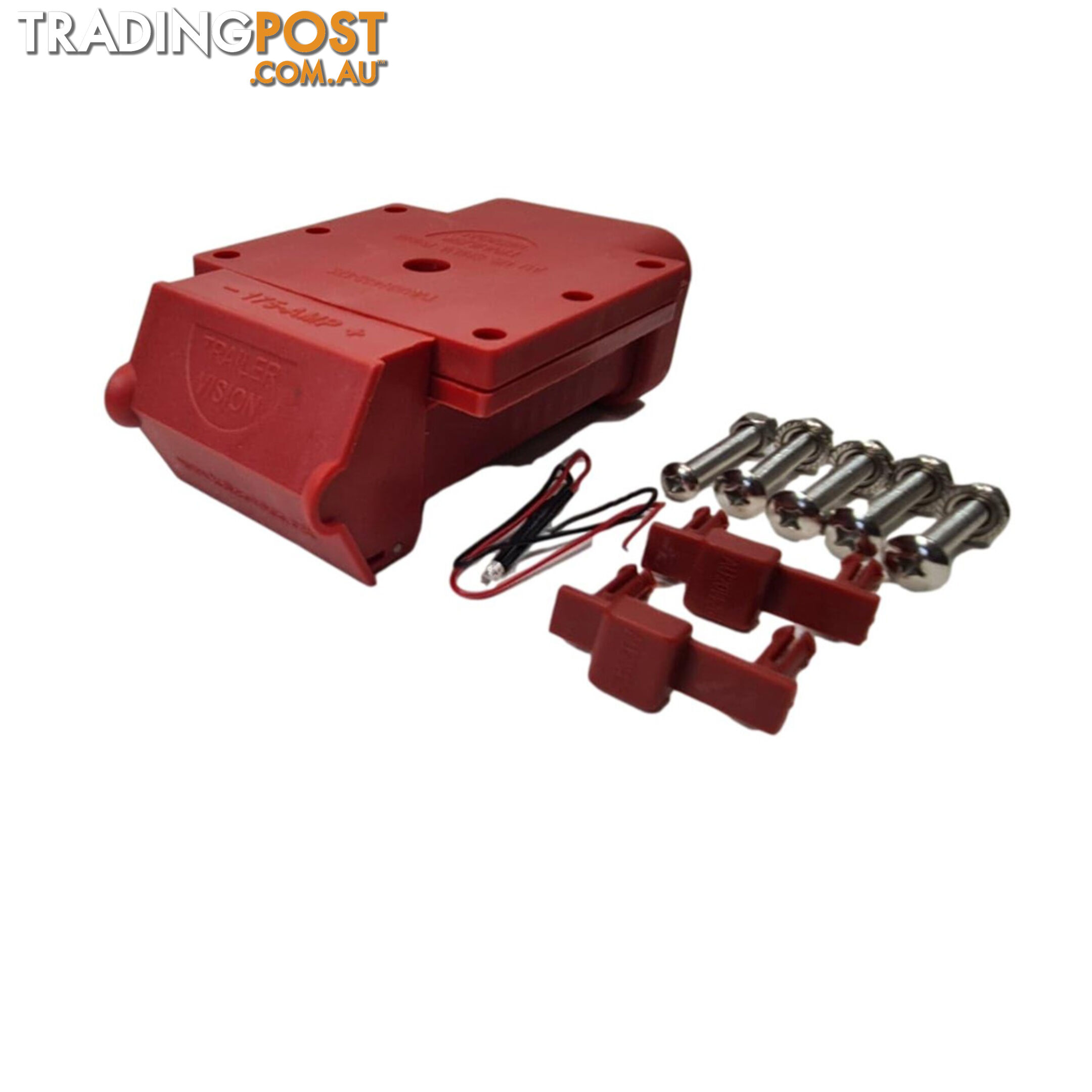 Trailer Vision 175a Anderson Plug Mounting Kit  (RED) Assembly with LED Power Indicator SKU - TVN-201426-175R