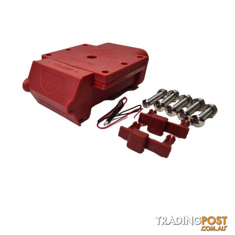 Trailer Vision 175a Anderson Plug Mounting Kit  (RED) Assembly with LED Power Indicator SKU - TVN-201426-175R