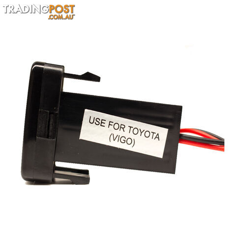 Dual USB Compatible with Toyota 2 x 5v 2.1amp Output 40mmx20mm Green B/light SKU - BB-ToyotaOldUSB