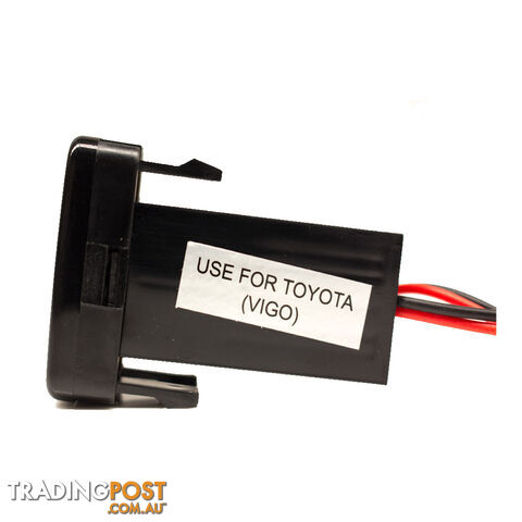 Dual USB Compatible with Toyota 2 x 5v 2.1amp Output 40mmx20mm Green B/light SKU - BB-ToyotaOldUSB