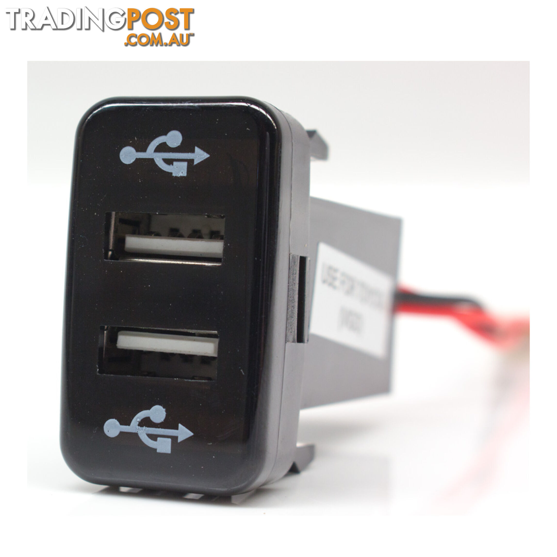 Dual USB Compatible with Toyota 2 x 5v 2.1amp Output 40mmx20mm Green B/light SKU - BB-ToyotaOldUSB