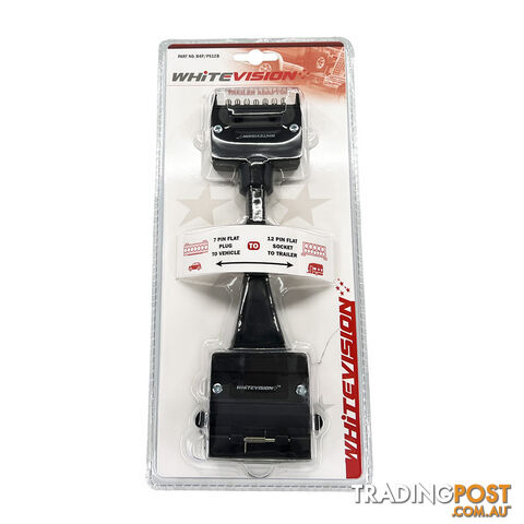 Whitevision 7 Pin Flat (car) to 12 Pin Flat (Trailer) Adaptor SKU - B4P/PS12B