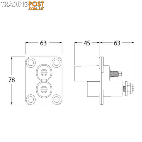 Hella Jump Start Terminal H/Duty High Impact ABS Plastic High Capacity Terminals SKU - E75-HM7546J