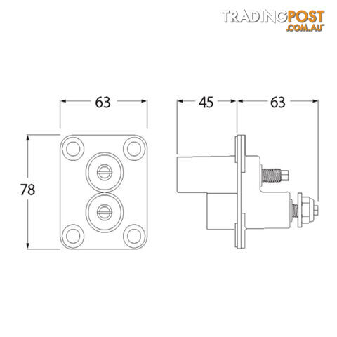 Hella Jump Start Terminal H/Duty High Impact ABS Plastic High Capacity Terminals SKU - E75-HM7546J