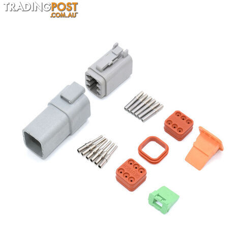 Deutsch DT 6-Way 6 Pin Electrical Connector Waterproof Plug Kit SKU - BB-Deutsch6Pin