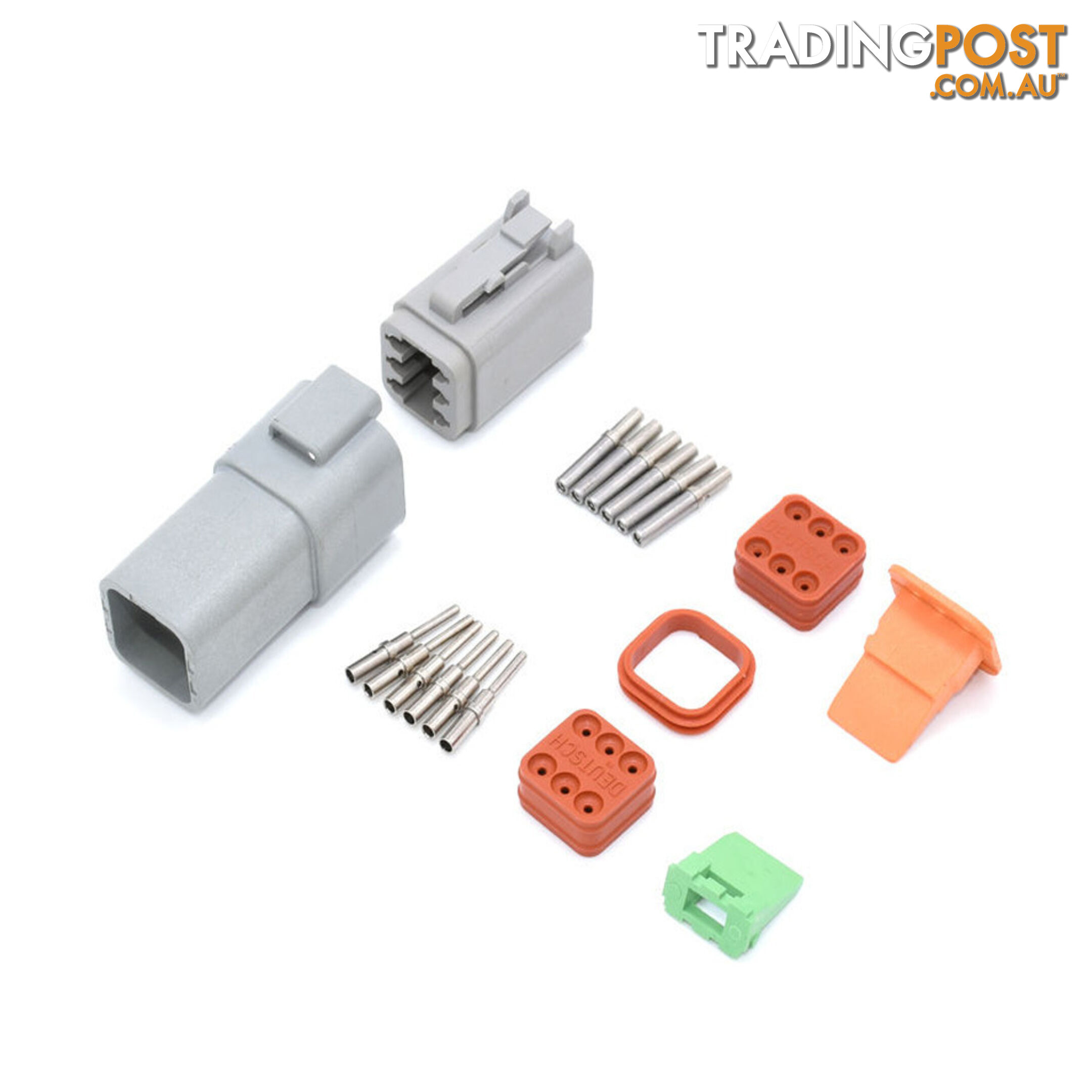 Deutsch DT 6-Way 6 Pin Electrical Connector Waterproof Plug Kit SKU - BB-Deutsch6Pin