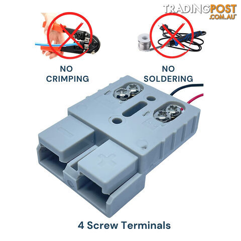 50a Anderson Style Connector and Boot No Crimp / Solder 6pc Pack SKU - TV-50APCGx6