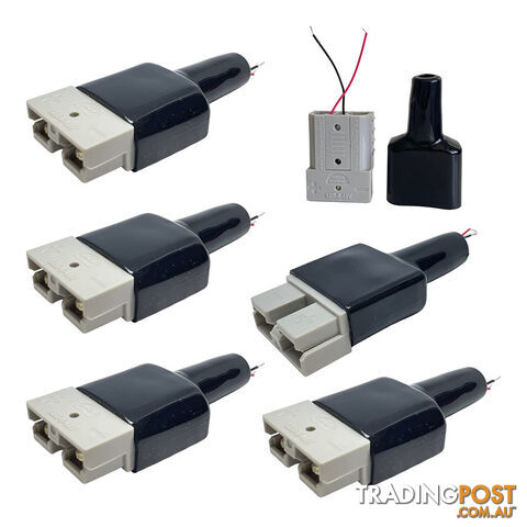 50a Anderson Style Connector and Boot No Crimp / Solder 6pc Pack SKU - TV-50APCGx6