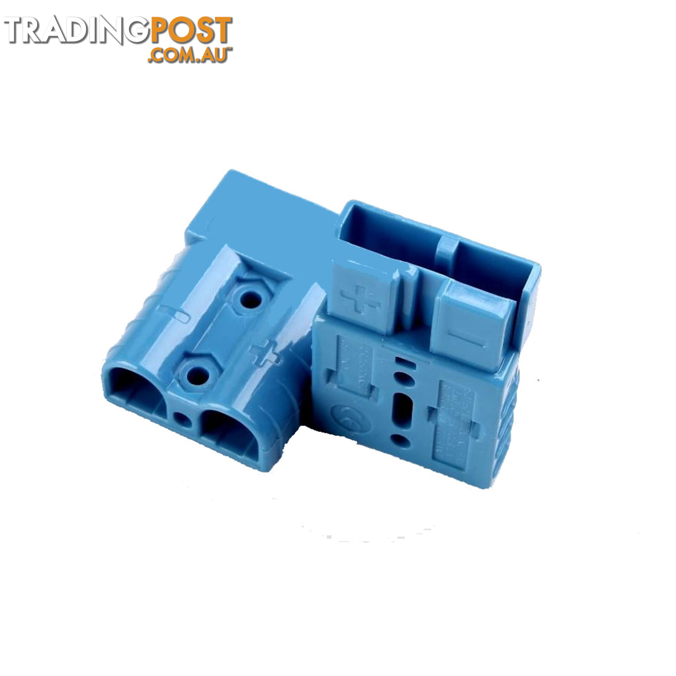 50 amp Anderson Style Plugs (Pair) Blue inc Terminals SKU - 10042-pair