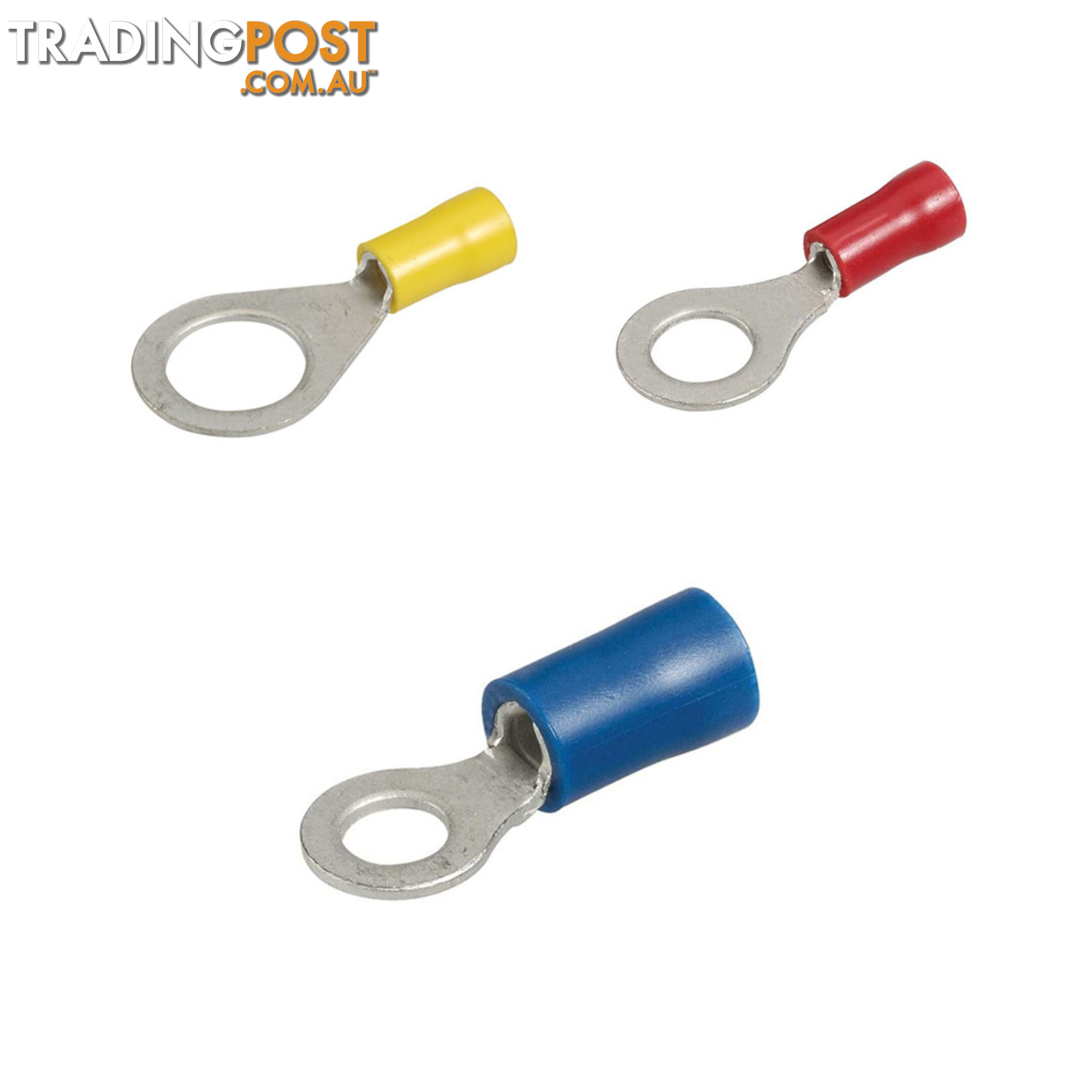 Blue Bar Red/Blue/Yellow Insulated 3.0-13mm Ring Terminal w/ Wire 0.5-6mm 10pk SKU - DC-13259, DC-13262, DC-13263, DC-13264, DC-13265, DC-13266, DC-13267, DC-13268, DC-13269, DC-13270, DC-13271, DC-13272, DC-13273, DC-13274, DC-13275, DC-13278, DC-13279, DC-13280