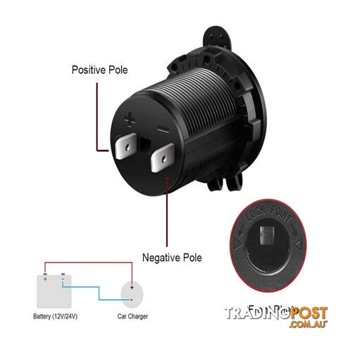 Female Cigeratte Socket Round Panel Mount SKU - BB-FemCigSocket