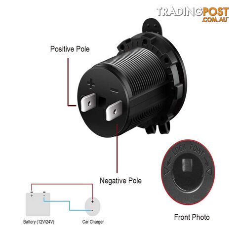 Female Cigeratte Socket Round Panel Mount SKU - BB-FemCigSocket